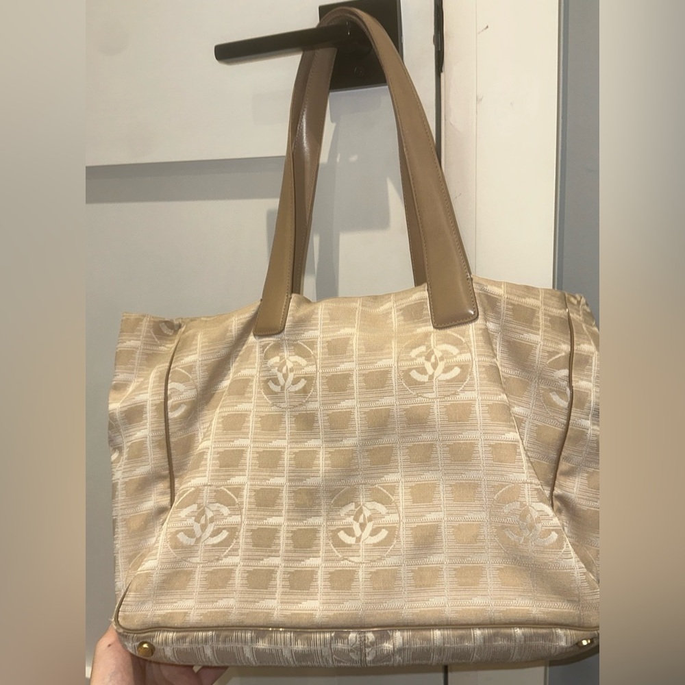 CHANEL Beige and Tan Tote Bag